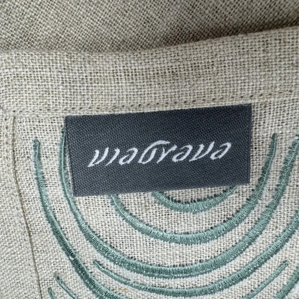 Viabrava‎ 100% Linen Embroidered Placemats Napkins 19 Pieces Abstract Tropical